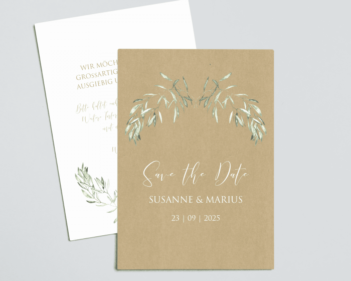 Olive Save The Date A6