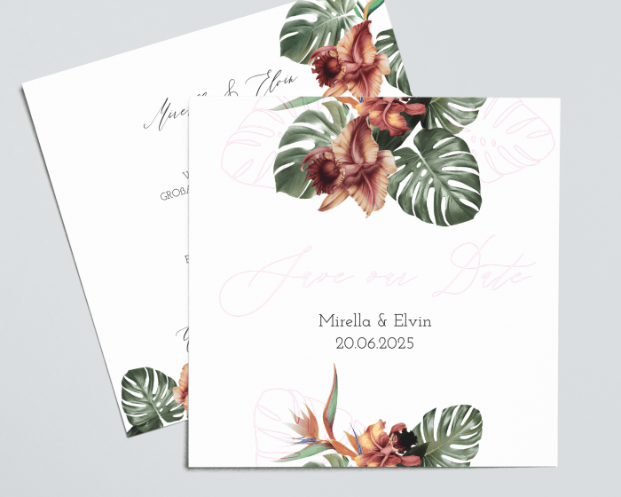 Havanna Save The Date Quadratische Postkarte Hochzeit