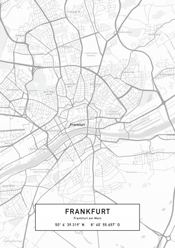 - & Poster Karten Wandbilder Stadtpläne 30cm 21 aus & Frankfurt x