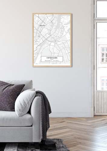 Kopenhagen & Stadtpläne 70cm Karten - & Poster Wandbilder aus 50 x